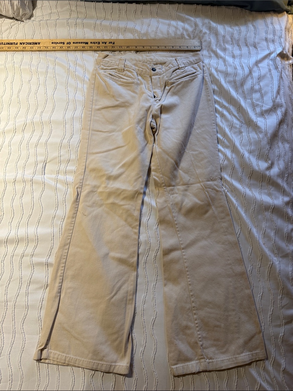 Beige Boot Cut Jeans - Unbranded